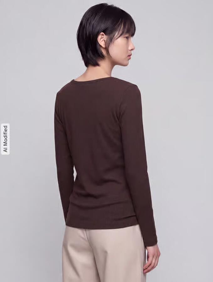 S.Oliver RED LABEL Slim fit shirt met lange mouwen van mix van katoen en lyocell - Foto 3