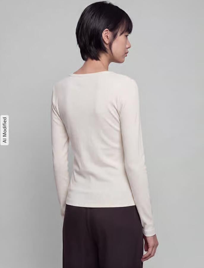 S.Oliver RED LABEL Slim fit shirt met lange mouwen van mix van katoen en lyocell - Foto 2