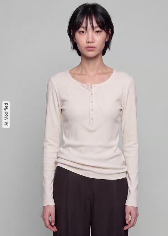 S.Oliver RED LABEL Slim fit shirt met lange mouwen van mix van katoen en lyocell - Foto 3