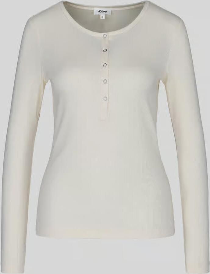 S.Oliver RED LABEL Slim fit shirt met lange mouwen van mix van katoen en lyocell - Foto 2