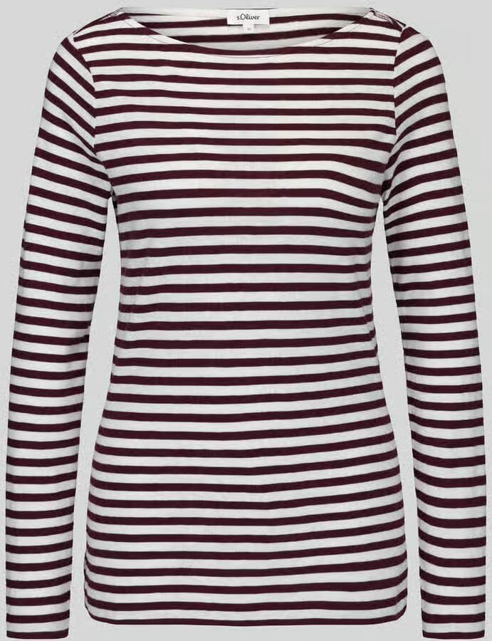 S.Oliver RED LABEL slim fit shirt met lange mouwen van puur katoen