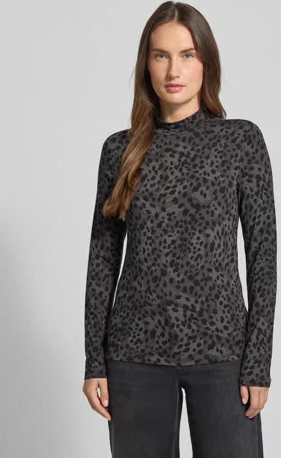 S.Oliver Shirt met lange mouwen met opstaande kraag en van viscose-stretch - Foto 2