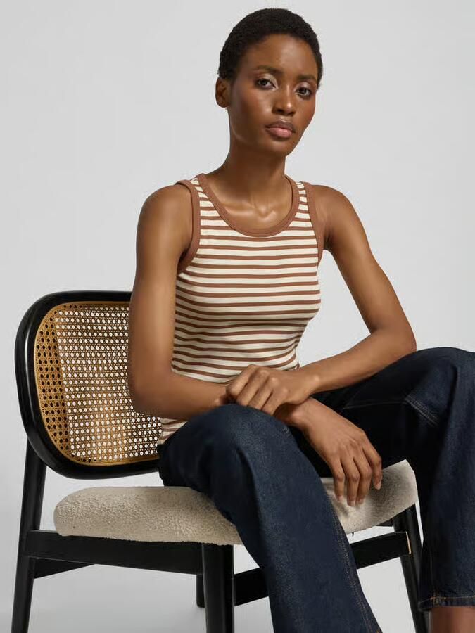 S.Oliver RED LABEL Slim fit tanktop van katoenmix - Foto 3