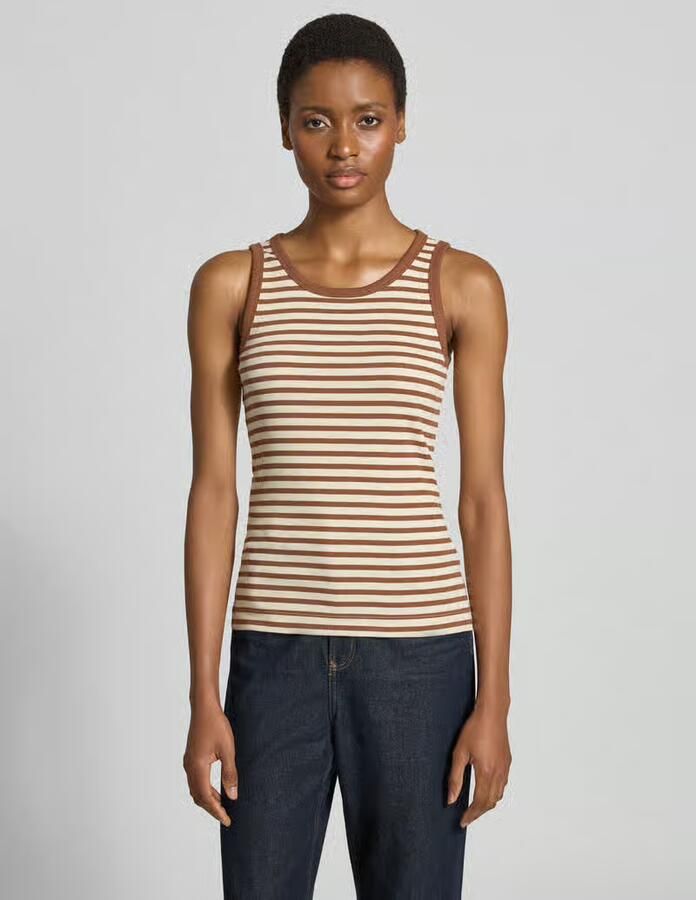 S.Oliver RED LABEL Slim fit tanktop van katoenmix - Foto 2