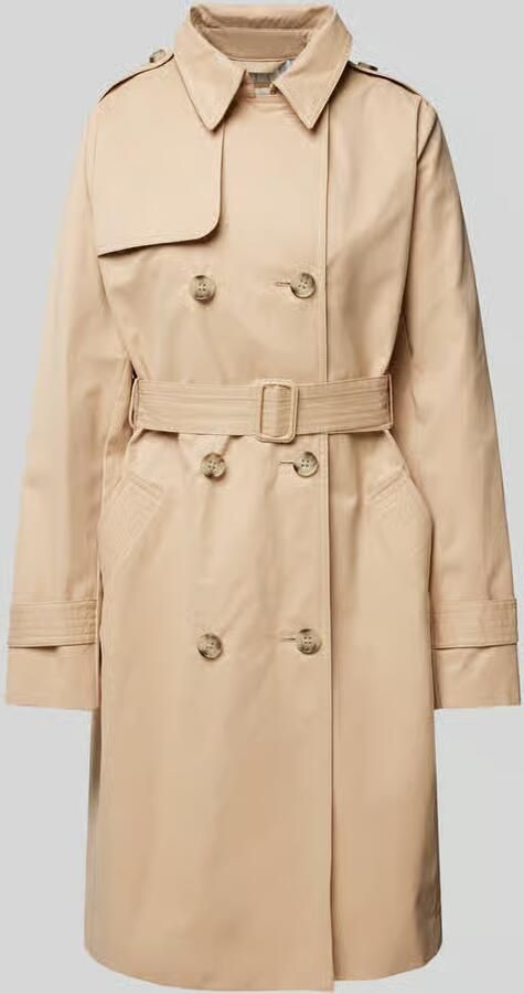 S.Oliver RED LABEL Slim fit trenchcoat van katoenmix met gestreepte voering - Foto 5