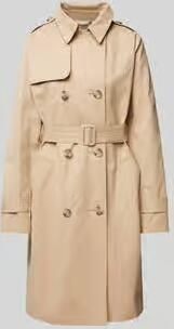 S.Oliver RED LABEL Slim fit trenchcoat van katoenmix met gestreepte voering - Foto 3