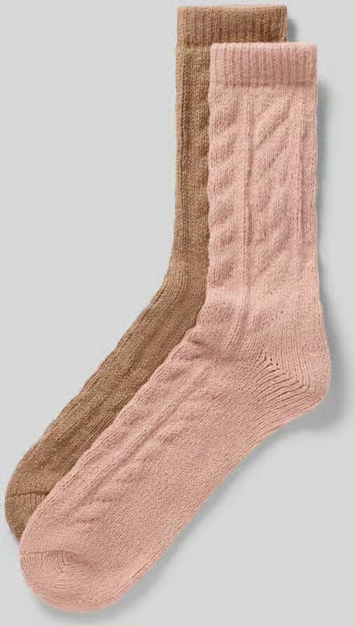 S.Oliver RED LABEL Sokken met gevlochten motief in set van 2