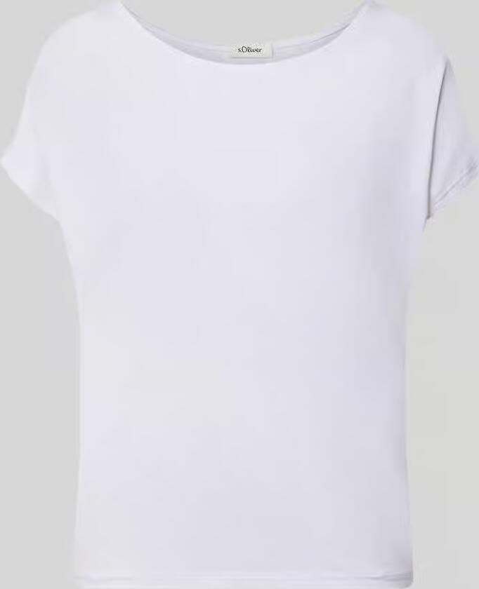 S.Oliver RED LABEL T-shirt van viscosemix met ronde hals - Foto 4