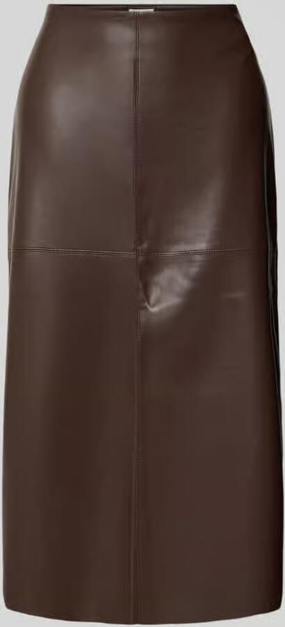 S.Oliver RED LABEL Uitlopende midirok in gladleerlook