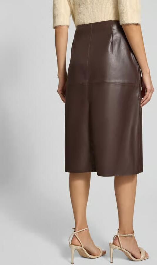 S.Oliver RED LABEL Uitlopende midirok in gladleerlook - Foto 2