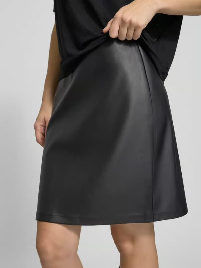 S.Oliver RED LABEL Uitlopende minirok in gladleerlook