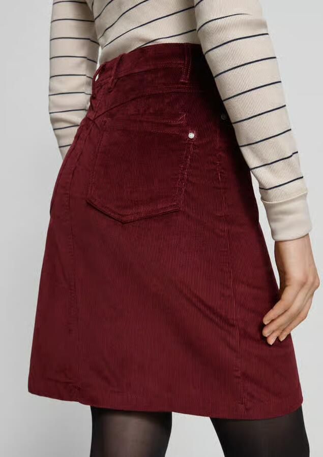 S.Oliver RED LABEL Uitlopende minirok in ribcordlook - Foto 2