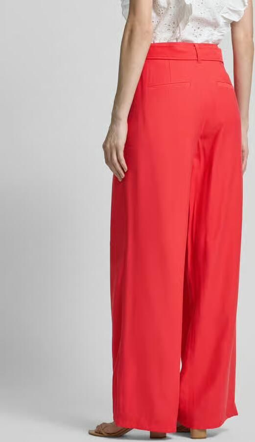 S.Oliver RED LABEL Wide leg broek met stoffen riem - Foto 6