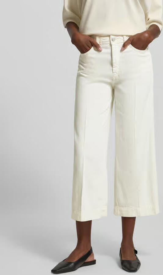 S.Oliver RED LABEL Wide leg culotte-jeans van mix van katoen en lyocell - Foto 3