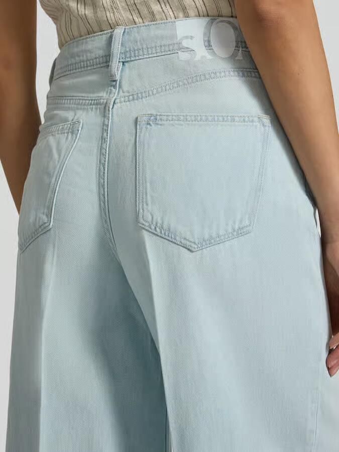 S.Oliver RED LABEL Wide leg culotte-jeans van mix van katoen en lyocell model 'SURI' - Foto 4