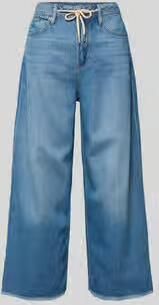 S.Oliver RED LABEL Wide leg culotte-jeans van mix van katoen en lyocell model 'SURI'