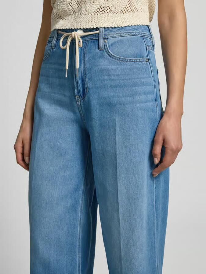 S.Oliver RED LABEL Wide leg culotte-jeans van mix van katoen en lyocell model 'SURI' - Foto 2