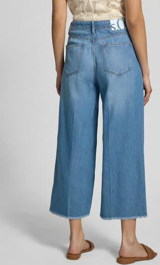 S.Oliver RED LABEL Wide leg culotte-jeans van mix van katoen en lyocell model 'SURI' - Foto 4