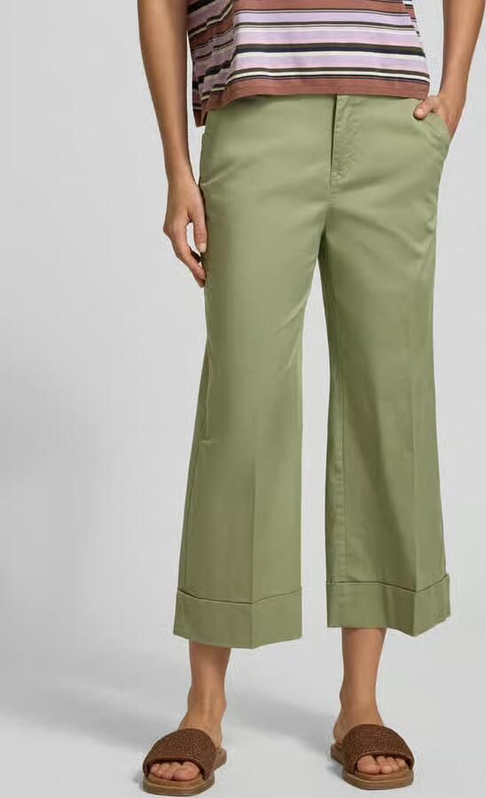 S.Oliver RED LABEL Wide leg culotte van katoenmix - Foto 3