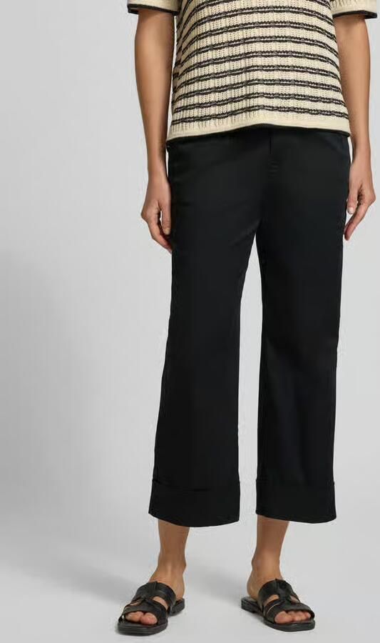 S.Oliver RED LABEL Wide leg culotte van katoenmix - Foto 3