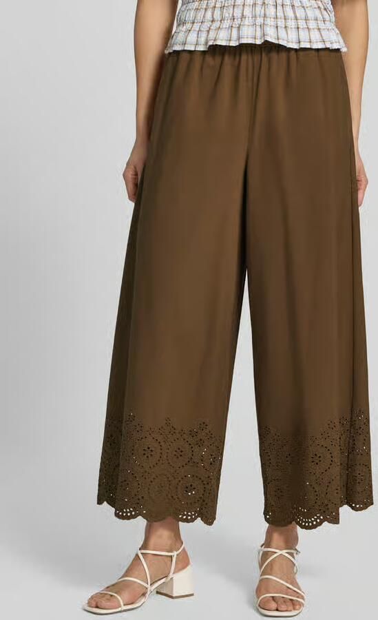 S.Oliver RED LABEL Wide leg culotte van puur katoen - Foto 2
