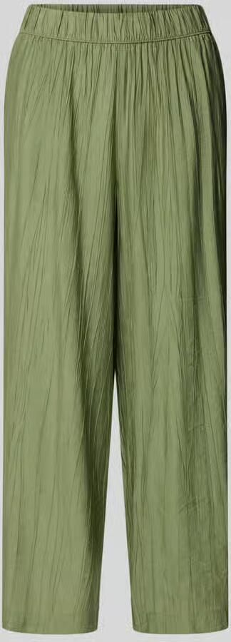 S.Oliver wide leg high waist culotte kaki met textuur - Foto 3
