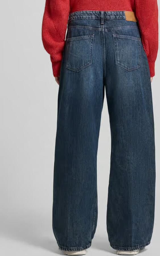 S.Oliver RED LABEL Wide leg jeans met bandplooien-detail: van katoenmix - Foto 3