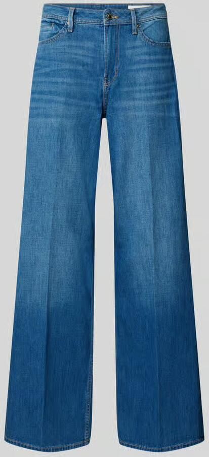 S.Oliver RED LABEL Wide leg high rise jeans van katoenmix model 'SURI' - Foto 5