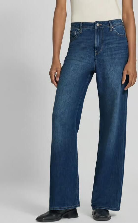 S.Oliver RED LABEL wide leg jeans van katoenmix model 'Suri' - Foto 4