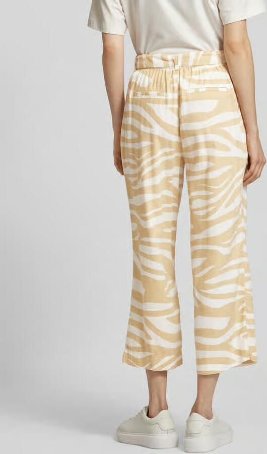 S.Oliver RED LABEL Wide leg linnen broek met verkort model