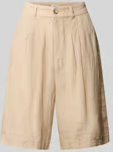 S.Oliver RED LABEL Wide leg linnen shorts met bandplooien