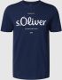 S.Oliver regular fit T-shirt met logo donkerblauw - Thumbnail 2