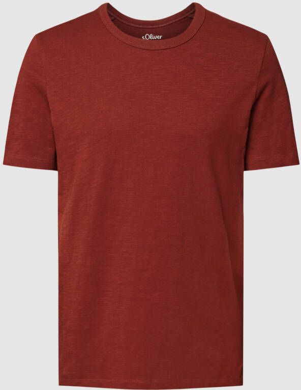S.Oliver RED LABEL T-shirt met ronde hals model 'Slub'