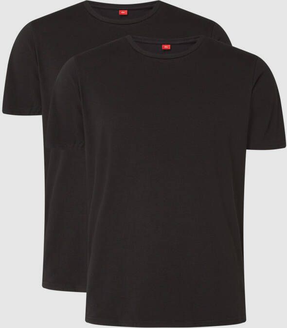 S.Oliver RED LABEL T-shirt met stretch in set van 2 stuks