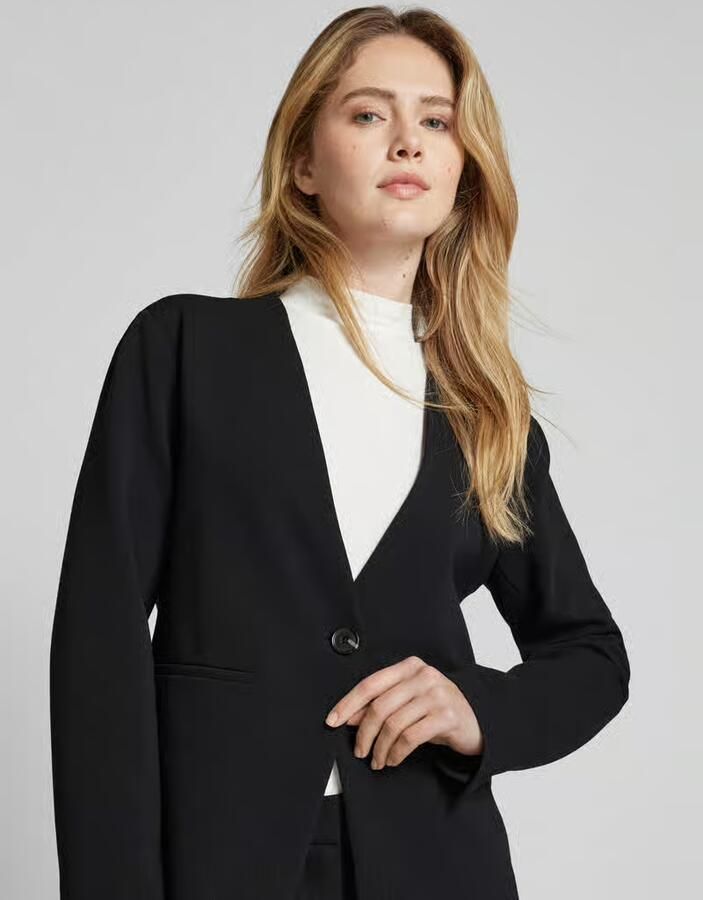 Someday. Blazer met strookzakken model 'Nebru'