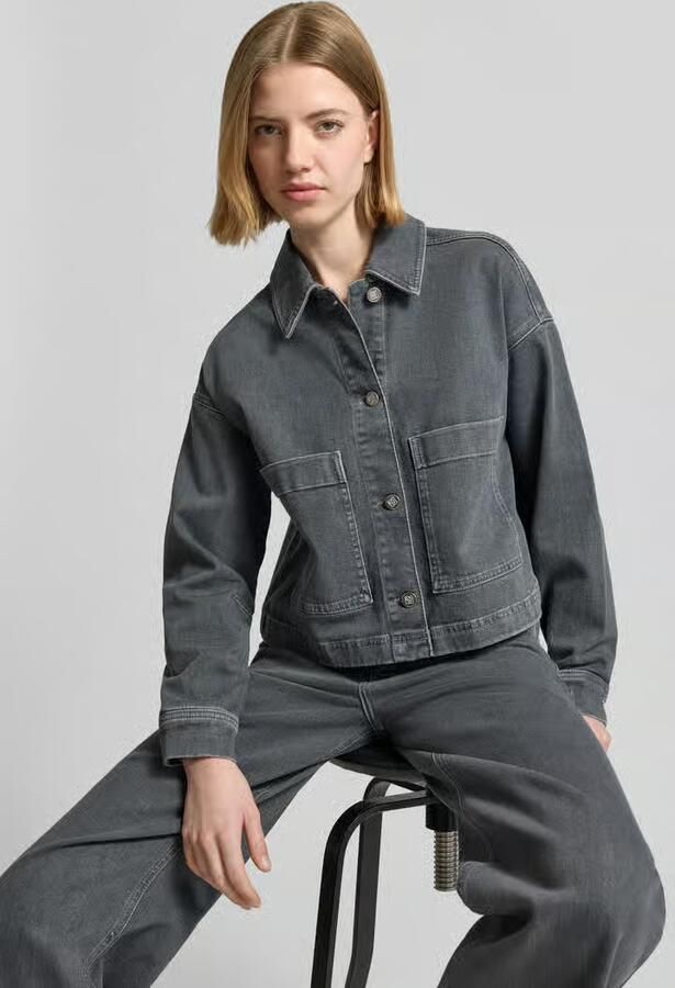 Someday. Boxy fit jeansjack met opgestikte zakken Model 'Niandra'