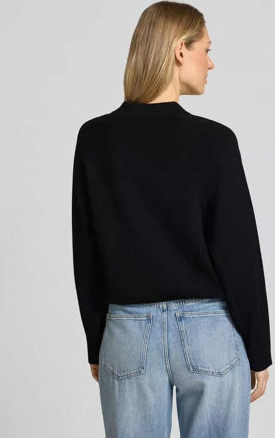 Someday. Cardigan van viscosemix met omgeslagen kraag model 'Turea'