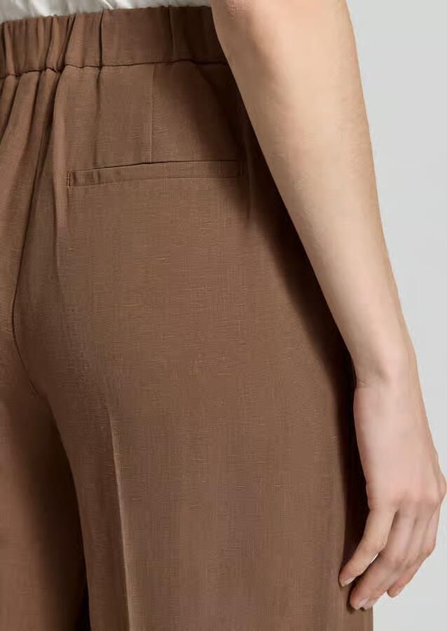 Someday. Culotte met linnen en elastische band model 'Celino'