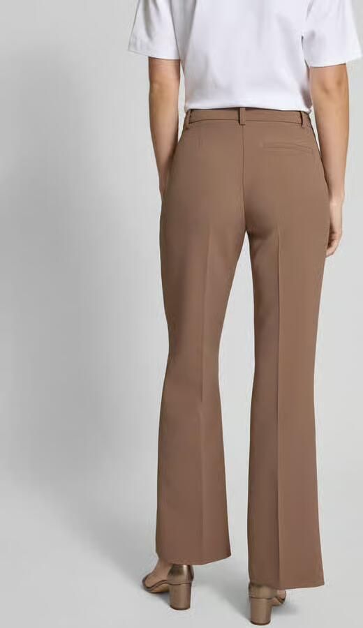 Someday. Flared stoffen broek met vaste persplooien model 'Cleona'