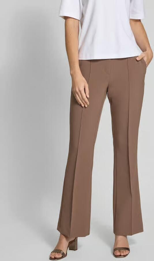 Someday. Flared stoffen broek met vaste persplooien model 'Cleona' - Foto 2