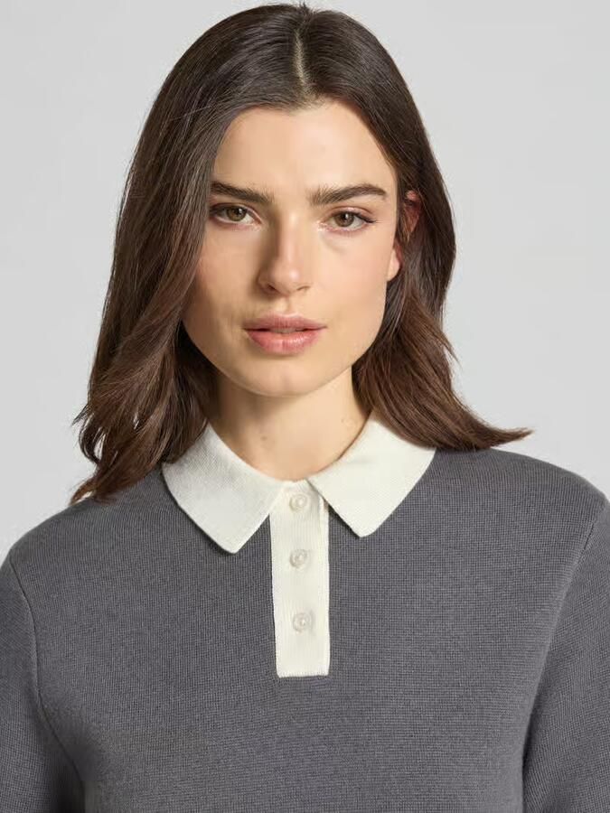 Someday. Gebreid shirt met polokraag model 'Tipolo'