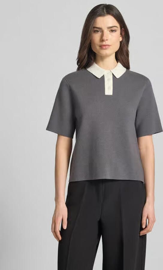 Someday. Gebreid shirt met polokraag model 'Tipolo' - Foto 4