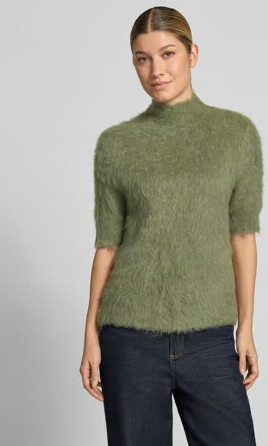 Someday. Gebreid shirt van alpacamix met korte opstaande kraag - Foto 3