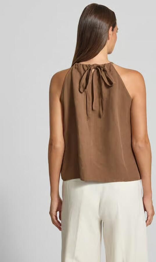 Someday. Halter-blousetop van mix van viscose en linnen model 'Zurli' - Foto 3