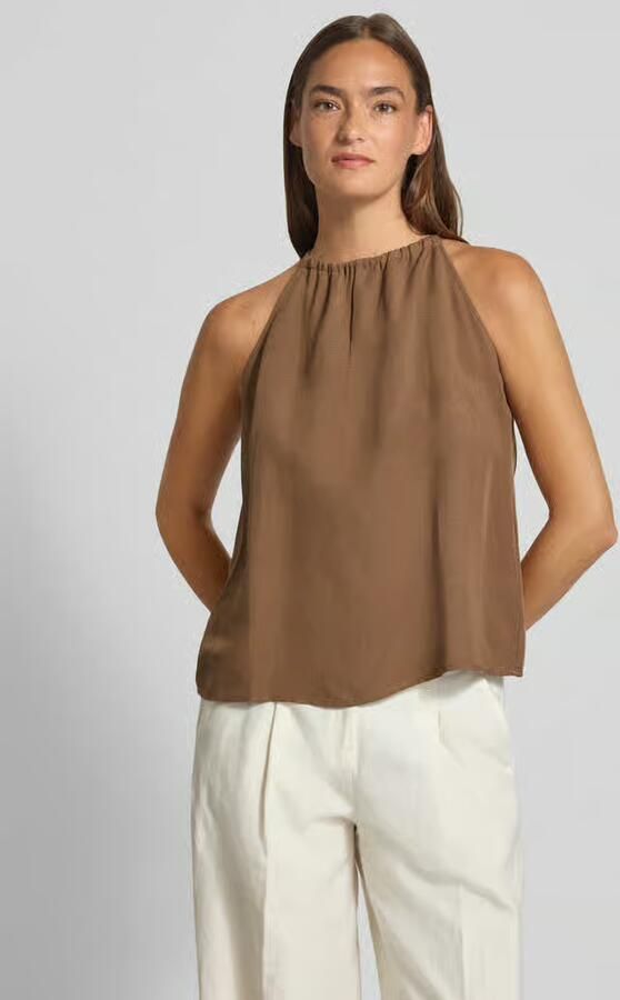 Someday. Halter-blousetop van mix van viscose en linnen model 'Zurli' - Foto 2