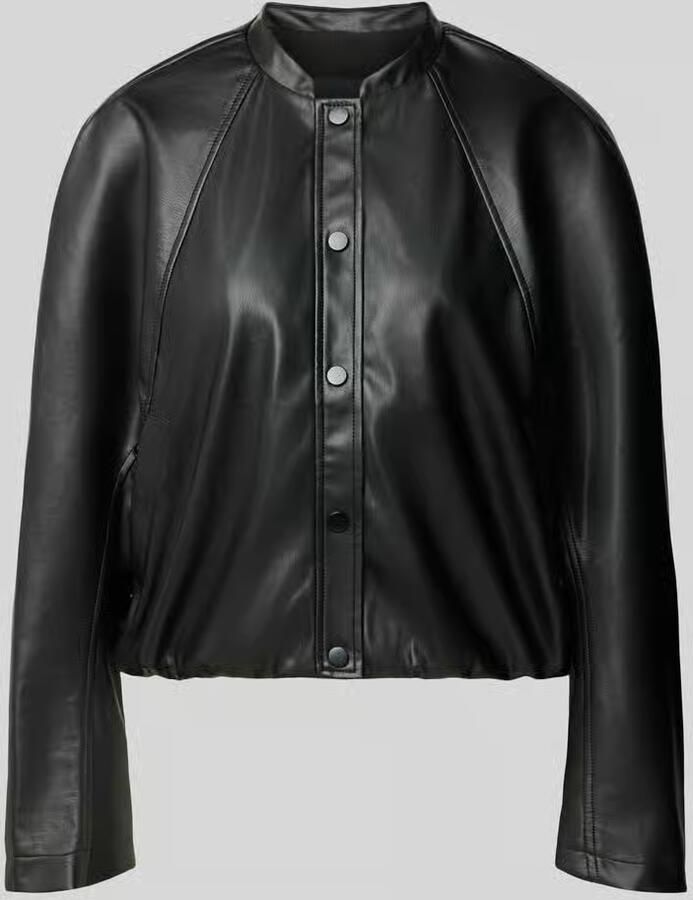 Someday. Jas in lederlook met opstaande kraag model 'Nairi'