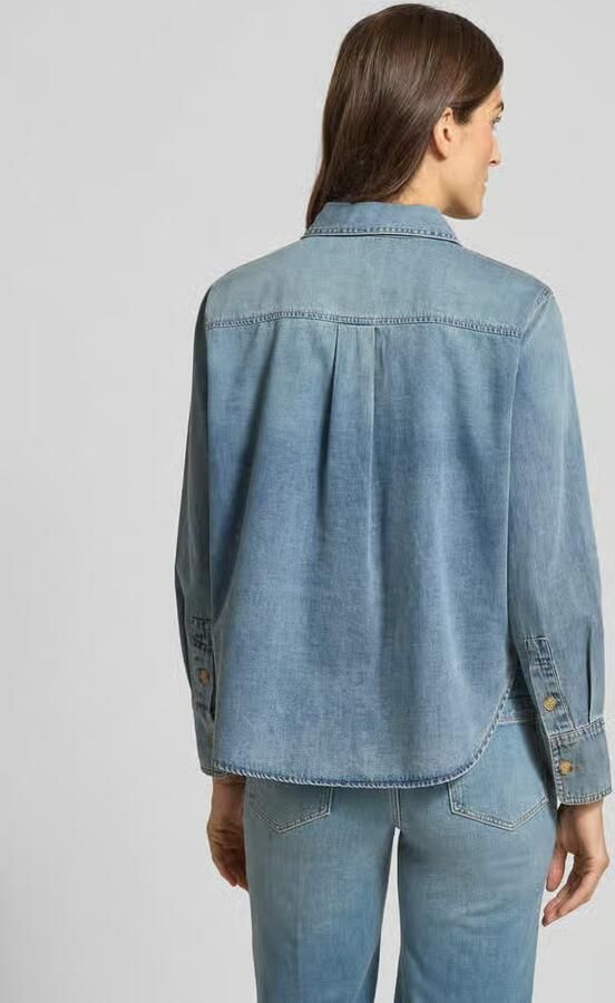 Someday Overhemdblouse in denimlook model 'Zutie'