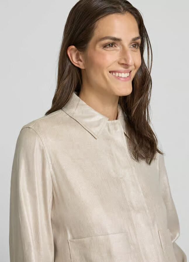 Someday. Linnen blazer met opgestikte steekzakken model 'Nania'