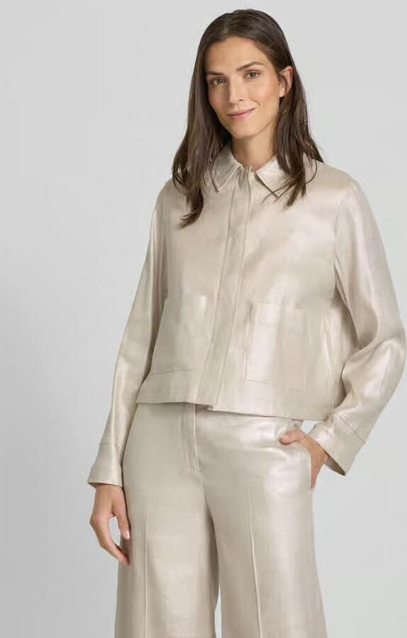 Someday. Linnen blazer met opgestikte steekzakken model 'Nania' - Foto 3