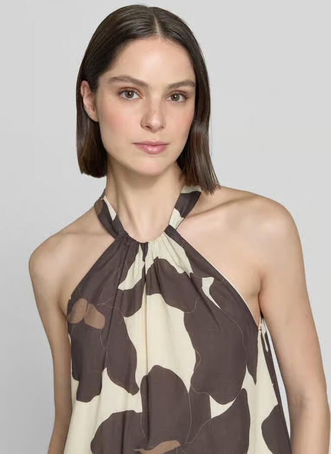 Someday. Midi-jurk met halter in all-over look model 'Qowira' - Foto 2
